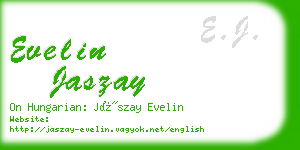 evelin jaszay business card